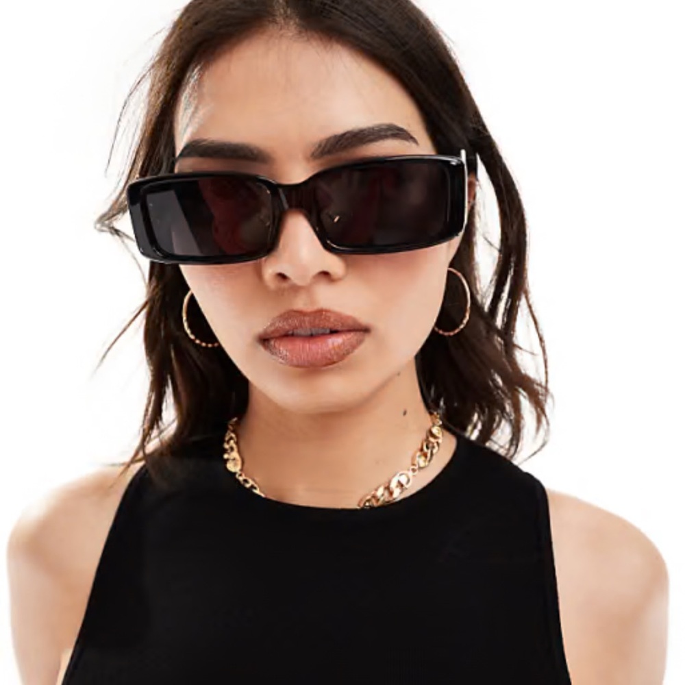 Le Specs Black Sunglasses with White Case